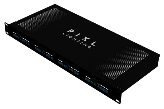 PixlRack by PIXL Lighting is a high-performance control system purpose-built for seamless integration with PIXL Lighting fixtures. Engineered to handle demanding installations, PixlRack translates Art-Net or sACN data into PIXL Lighting’s proprietary PixlCore protocol, ensuring flawless, real-time communication and synchronization. Each 1U 19” rack-mounted unit supports up to 1053.6 DMX universes across 24 independent fixture runs, dramatically simplifying large-scale deployments while maximizing data throughput. Designed for centralized control, scalable expansion, and clean system integration, PixlRack delivers unmatched reliability and processing power in a compact form factor.