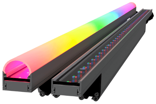 VidLine by PIXL Lighting is a high-performance linear fixture purpose-built for outdoor media facades. Offering precise single-pixel control and up to 16-bit dimming resolution, it creates stunning video displays on architectural exteriors. With groundbreaking 187 meter (614 feet) maximum fixture run length at 25 mm (1 in) pixel resolution, VidLine is engineered for both durability and seamless integration, transforming buildings into dynamic canvases for captivating visual storytelling.